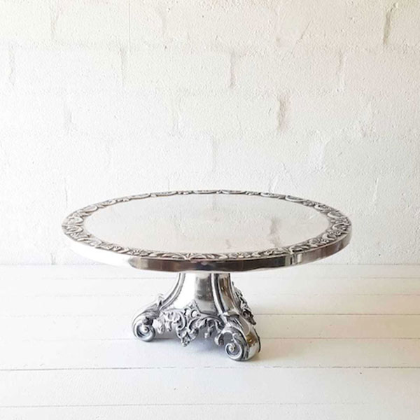 Vintage Round Footed Cake Stand 